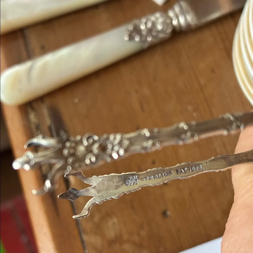 Sterling silver tongs